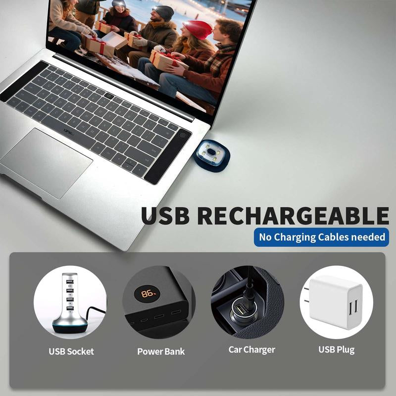 Unisex LED Beanie Hat with 4 Bright Leds, Breathable Acrylic Material, Button Control, Perfect Gift for Camping & Night Walks